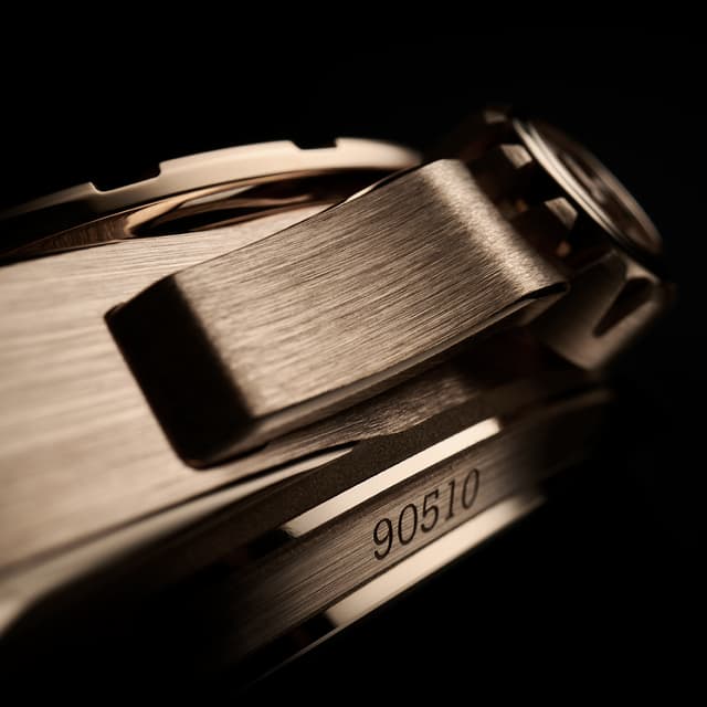 Roger Dubuis care & maintenance Excalibur crown guard and case detail