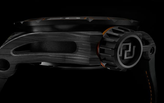 Roger Dubuis carbon watch detail