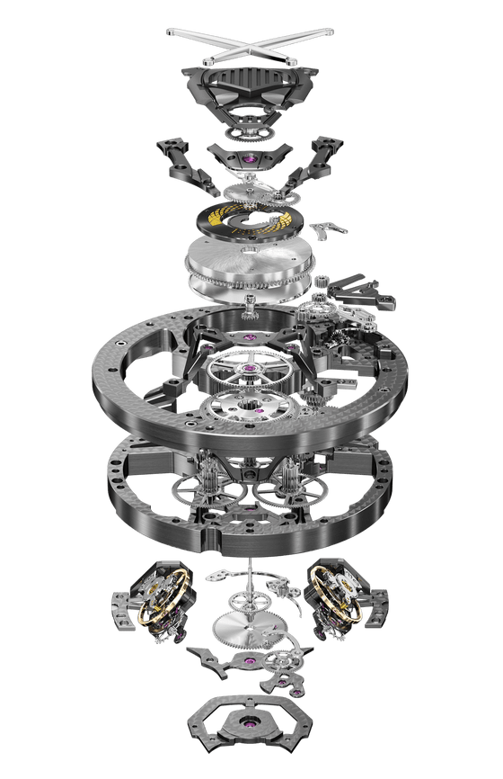 Roger Dubuis RD103SQ explosed caliber details