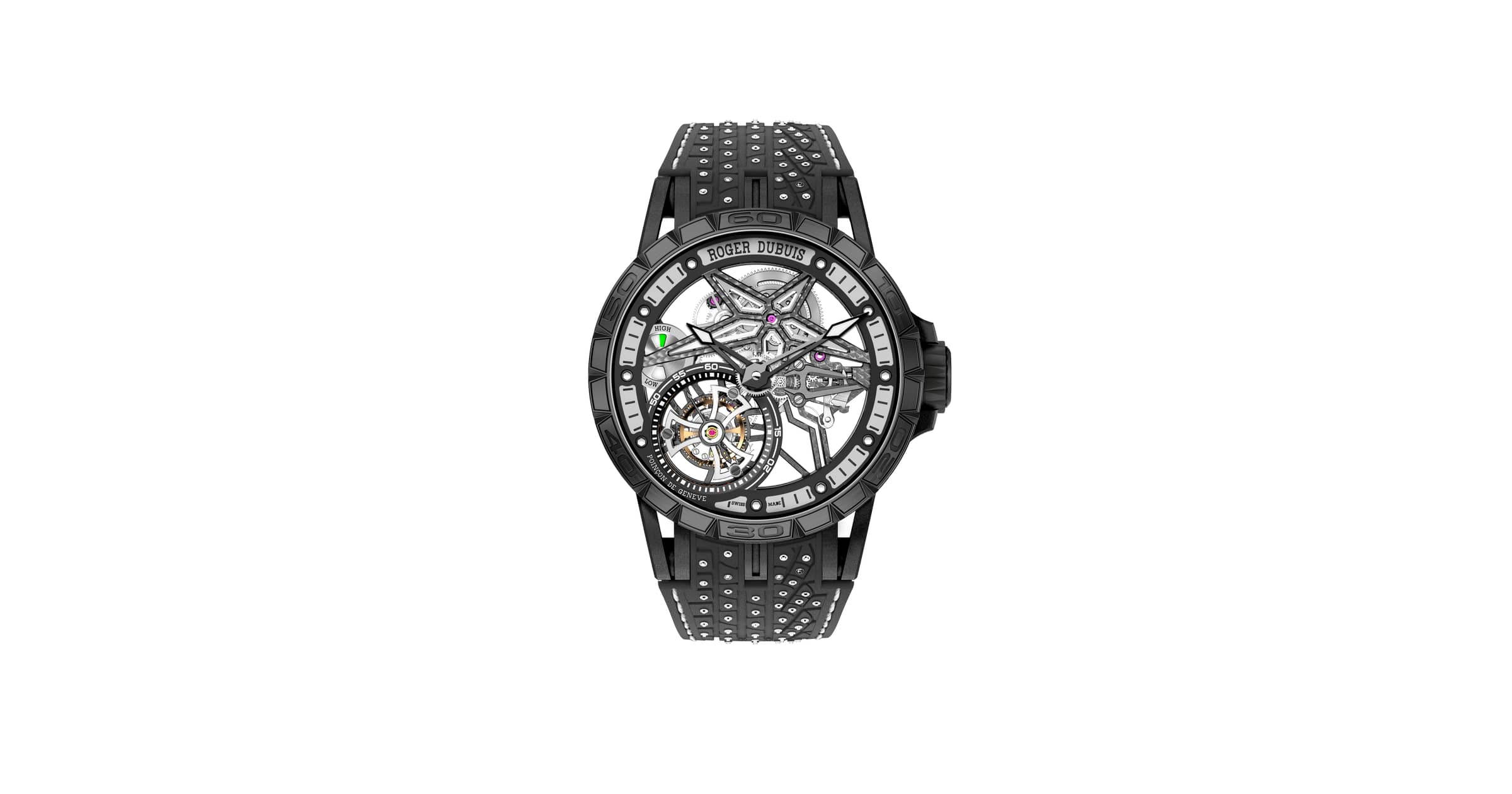 Excalibur Spider Pirelli Black DLC Titanium 45mm - Roger Dubuis