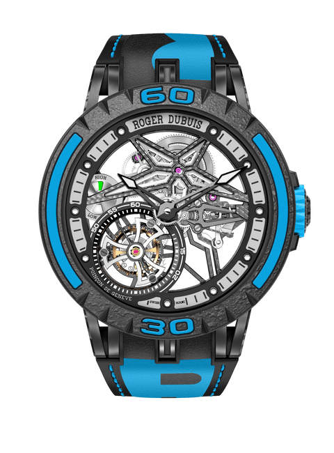 Excalibur Spider Pirelli Black DLC Titanium 45mm blue