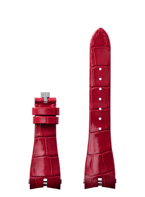 レッド アリゲーターレザー QRSストラップ 36mm - Roger Dubuis