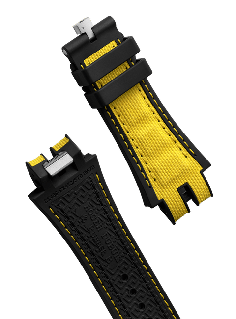 Yellow Rubber Tech QRS Strap 45/47mm detail